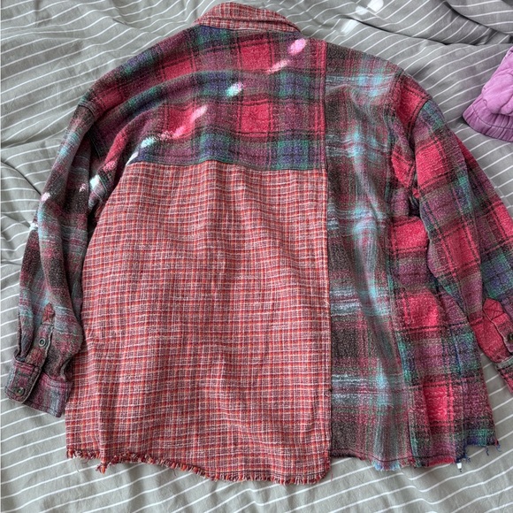 Urban outfitters BDG Robbie Spliced Flannel Button Down Shirt - Picture 4 of 6